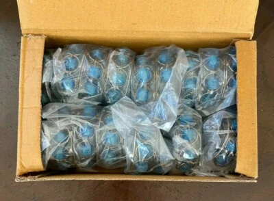  Juego de 12 servilleteros color turquesa con cuentas NUEVO Foto 1 de 4