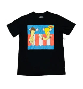 NUEVA Camiseta Para Hombre BEAVIS & BUTTHEAD America Patriótica Manga Corta Talla 2XL 50/52 - Imagen 1 de 3