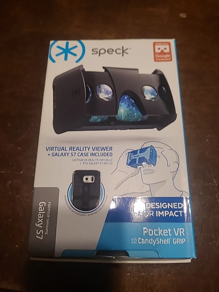 Visor Speck 76982-1041 Pocket VR Candy Shell Grip y funda negra para Galaxy S7 Foto 1 de 3
