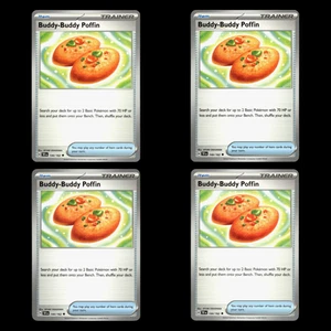 4x Buddy-Buddy Poffin 144.0 Scarlet Violet Series Temporal Forces 2024.0 Pokemon - Picture 1 of 2
