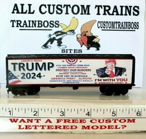 HO SCALE CUSTOM LETTERED TRUMP 2024 I'M WITH YOU REEFER 🎩🎩🎩 - Bild 1 von 12