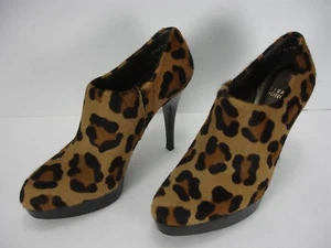 STUART WEITZMAN LEOPARD PRINT CALF HAIR HIGH HEELS BOOTIES SHOES WOMEN'S 6 M - Picture 1 of 11