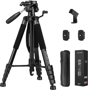 74" Tripod for Camera Cell Phone Video Photography, Heavy Duty Tall Camera - Picture 1 of 6