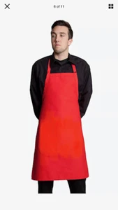 Unisex Red Standard Bib Apron Size - 34"L x 27"W 1 pack ( 2 pice ) - Picture 1 of 1