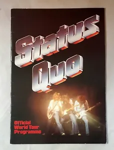 1979-80 STATUS QUO Official World Tour Programme Program Printed in England - Picture 1 of 9