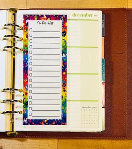 Lista de tareas pendientes (corto) tablero insertar 4 uso con agenda de anillo ErinCondren A5~ - Imagen 1 de 3