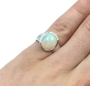 925 Silber Ring Edelopal Bandring Herren Damen 5.99ct Opal Schmuck 18.1mm / 57 - Bild 1 von 18