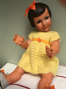 RARE Antique 1920s tanned Celluloid Petitcollin named "Colette" 47.5cm size - Picture 1 of 12