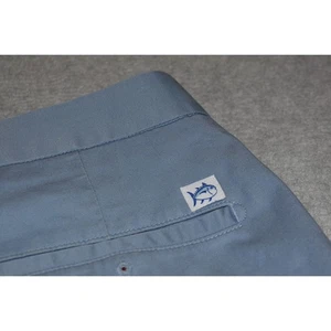  Southern Tide Hose Herren Größe 36 x 31 Stretch Baumwolle Elasthan Mischung blau FLACH - Bild 1 von 8