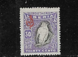 Liberia 1918, 30c Vogel offizielle postfrische NH #O105 - Bild 1 von 1
