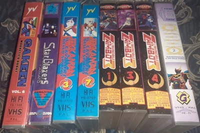 VHS Vintage Anime 70,80 STARBLAZERS,GAKEEN ROBOT,GOTRINITON,TEKKAMAN,ZAMBOT Tape - Image 1 of 4
