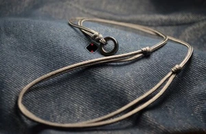Hematite microcord necklace handmade in USA - Picture 1 of 3