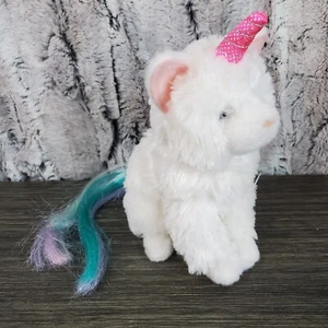 Usado en Excelente Condición - Douglas Cuddle Toys Caticorn #640 Juguete de Peluche Arco Iris Pelo Cola - Imagen 1 de 6
