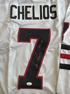 Chris Chelios Autograph Signed Custom Chicago Jersey w/ HOF 13 - JSA