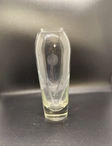 Krosno Poland Etched and Cut Glass Vase - Foto 1 di 8
