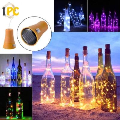 20LED Botella de Vino Solar Corcho Forma Cadena Hadas Luces Noches Lámparas Navidad 2M Foto 1 de 4