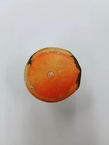 7.5" Decimal Point . Period Sign Board Metal Orange Marquee Beveled Edge Patina - Picture 1 of 5