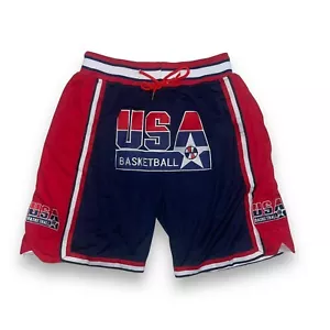 Just Don Navy USA 1992 Basketball Authentic Shorts Sz L - Picture 1 of 8