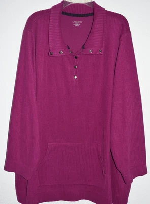 Suéter Catherines 4X Pullover Botones a presión Bolsillo Manga Larga Acanalado Elástico Foto 1 de 4