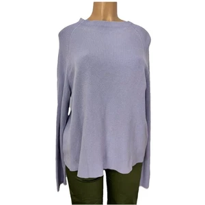 Eileen Fisher Lavendel Pullover Damen Gr. M Freizeit Stretch Stehkragen Strick Tops - Bild 1 von 15