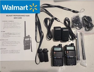 (2) Walmart Walkie Talkies - Works w/ Motorola RDM2070d Two Way Radio - Photo 1/5