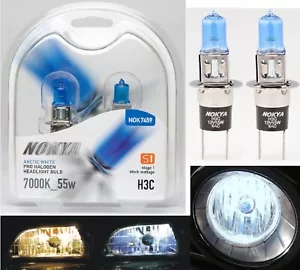 Nokya 7000K White H3C 64146BC Nok7459 55W Two Bulbs JDM Head Light Replacement - Picture 1 of 11