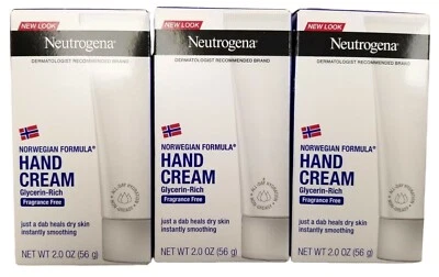 Crema de manos Neutrogena fórmula noruega sin fragancia 2 oz (paquete de 3) Foto 1 de 2