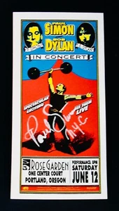 Folleto de concierto firmado por Paul Simon Mark Arminski ~ Simon & Garfunkel ~ Bob Dylan - Imagen 1 de 1