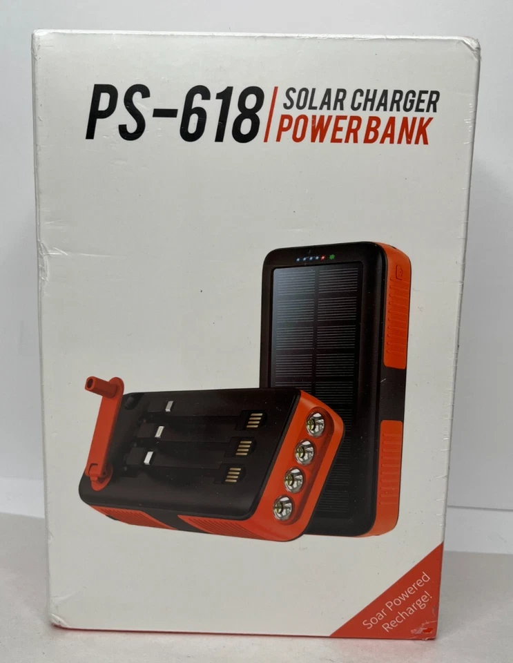 Solar Power Bank 63200mAh Portable Charger with Dual Outputs & Crank PS-618