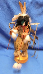 Vintage Native American Kachina Grey Fancy Dancer Signed - Picture 1 of 24