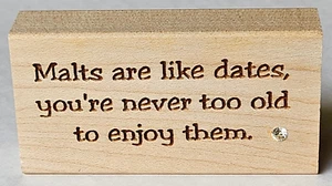 Diamonds Rubber Stamp Humor MALTS Like Dates, You're Never Too Old to Enjoy Them - Picture 1 of 4