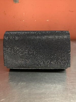 Bolso de Mano Baguette Cristal Iridiscente Brillo ~ Negro ~ DAVID'S BRIDAL ~ Cadena Extraíble Foto 1 de 4