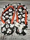 Disney Parks Men's 12 Mickey Mouse  Sandals Flip Flops Black Red Size 12 NWT