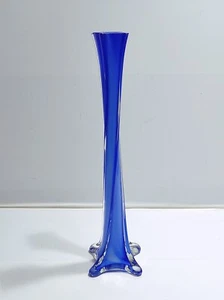Vaso di Murano in vetro soffiato o sommerso ? blu vintage monofiore mono fiore - Foto 1 di 15