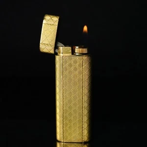 Encendedor Cartier Vintage Ovalado Chapado en Oro Funcionando #C006 - Imagen 1 de 24