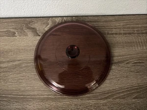 Couvercle de remplacement Pyrex Cranberry 624C pour casserole 8" - Photo 1/3