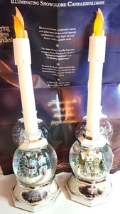 Bradford Exchange Thomas Kinkade 'Season Of Light' Candleholder Set (defective) - Picture 1 of 11