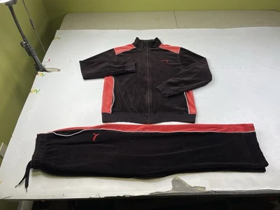 Conjunto de chándal de terciopelo pequeño Puma para hombre sudadera pantalones y chaqueta cremallera completa Foto 1 de 4