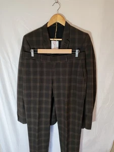 The Kooples Suit Jacket UK 38 Trousers 34 W 34 L Mens Brown Check RRP £795 Wool - Picture 1 of 17