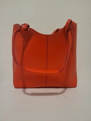 Neiman Marcus Tote Orange Red Handbag Purse Shoulder Bag - Image 1 of 3