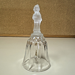 Choir Boy Glass Bell Avon Hummel Goebel Lead Crystal with Frosted Christmas