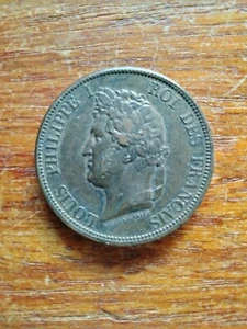 France (French Colonies) 1839 King Louis Philippe I, Ten Centimes Bronze - Picture 1 of 2
