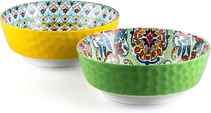 Large Salad Bowl Sets for Serving Pho, Ramen, Soup, Fruit, Snacks - 48 Oz Big Ce - Picture 1 of 8