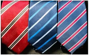 Men's Silk Neckties Striped Jacquard Weave Neckties-(3 PACK) USA SELLER - Picture 1 of 2