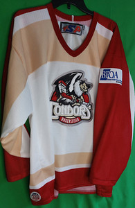 Mens medium bakersfield condors jersey SP minor league hockey jersey white ECHL