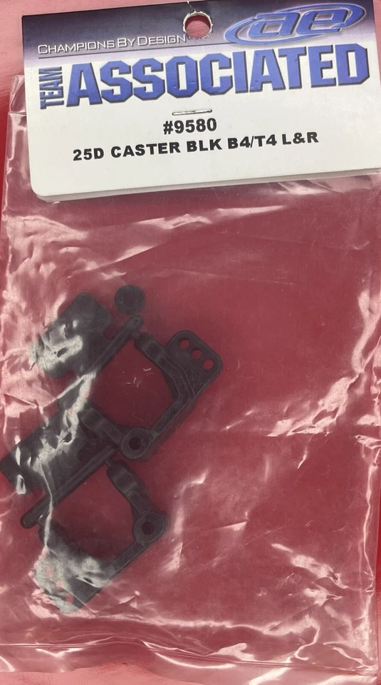 Team Associated RC10B4/T4 25° Caster Block Set ASC9580 9580 RC10 B4 T4 L&R NEW - Image 1 of 1