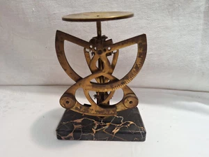 alte  Briefwaage auf  Marmorsockel, um 1910-20 - Bild 1 von 3