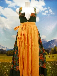 Herrlich 60er Jahre Balkonett und Blumen süßes Vintage Dirndl mit Schürze Gr.34 - Bild 1 von 6