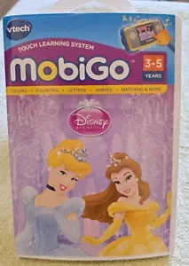 Disney Princess VTech MobiGo Video Game with Case and Manual Belle Cinderella - Picture 1 of 4