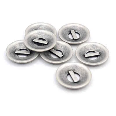  ANTIQUE SILVER 2 HOLE BUTTONS METAL 18mm and 20mm - Image 1 of 2